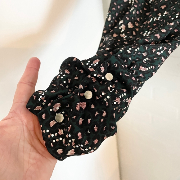 Anthropologie x Sabina Musayev Blouse Babydoll Puffy Longsleeve Mobwife S - Picture 7 of 13